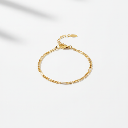 Non Tarnish Stainless Steel Bracelet Stackable for Women, Thin Herribone Chain Bracelet Waterproof Gold Plated Jewelry